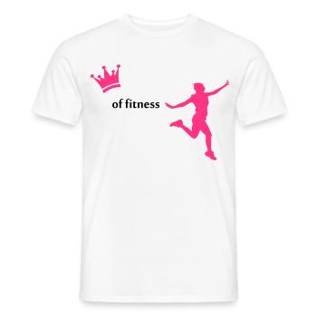 fitness - Men's T-Shirt - white - Front - AI Model Male 178 dark (178cm)