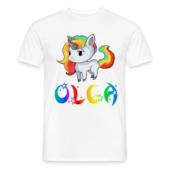 Einhorn Olga - Männer T-Shirt - Weiß - Vorne - AI Model Male 178 dark (178cm)