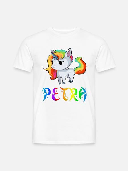 Einhorn Petra - Männer T-Shirt - Weiß