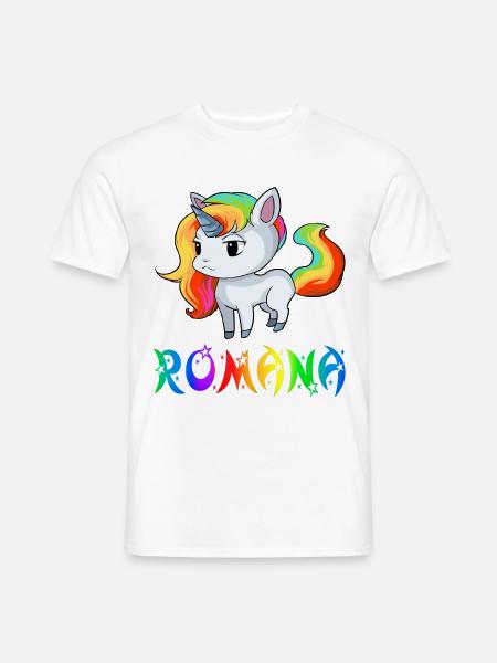 Einhorn Romana - Männer T-Shirt - Weiß