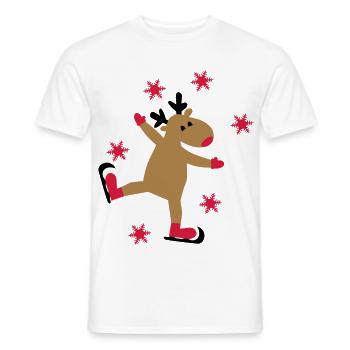 Christmas - Men's T-Shirt - white - Front - AI Model Male 178 dark (178cm)
