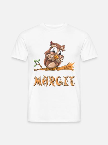 Eule Margit - Männer T-Shirt - Weiß