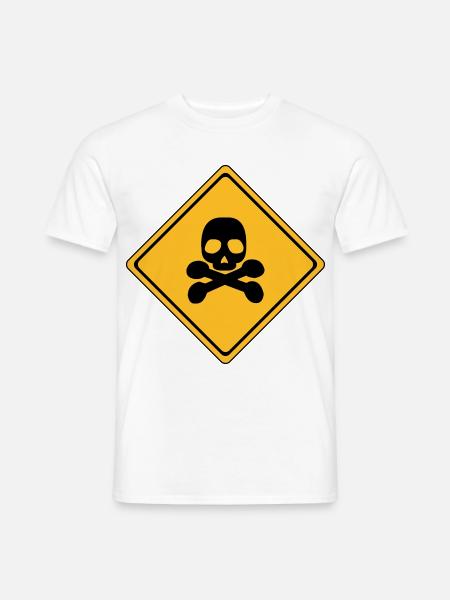 Danger Warning Sign # - Men's T-Shirt - white