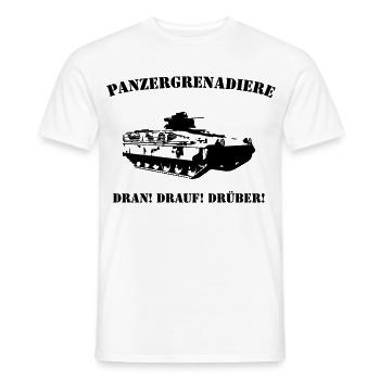 Panzergrenadiere Logo - Männer T-Shirt - Weiß - Vorne - AI Model Male 178 dark (178cm)