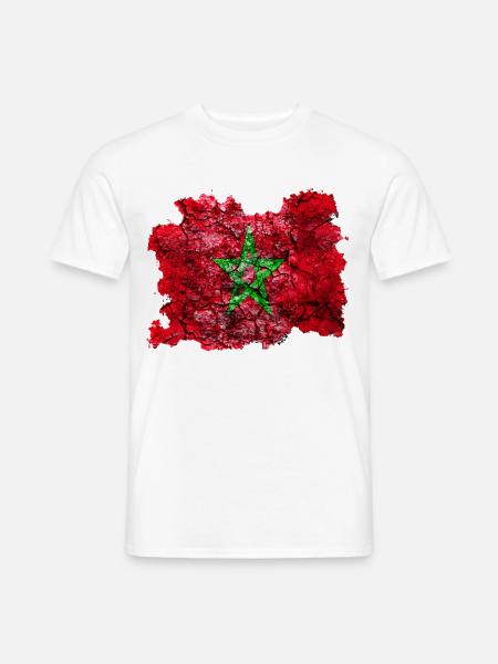 Marokko Vintage Flagge - Männer T-Shirt - Weiß