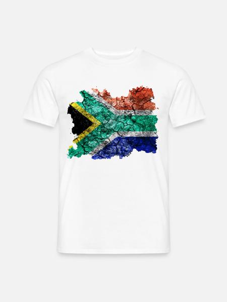 Südafrika Vintage Flagge - Männer T-Shirt - Weiß
