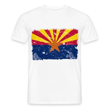 Arizona vintage flag - Men's T-Shirt - white - Front - AI Model Male 178 dark (178cm)