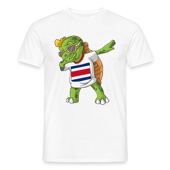 Costa Rica Dabbing turtle - Men's T-Shirt - white - Front - AI Model Male 178 dark (178cm)