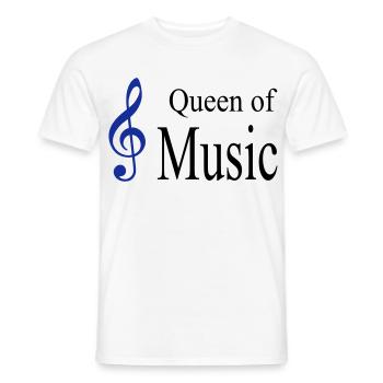 music - Men's T-Shirt - white - Front - AI Model Male 178 dark (178cm)