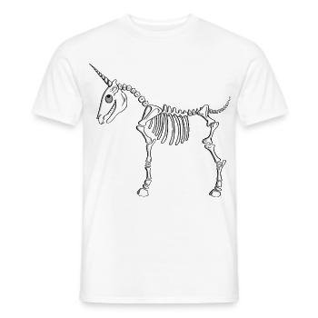 Squelette de licorne - Licornes - Créatures mythiques - Comic - T-shirt homme - blanc - Devant - AI Model Male 178 dark (178cm)