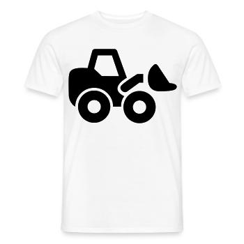 Bagger - Männer T-Shirt - Weiß - Vorne - AI Model Male 178 dark (178cm)