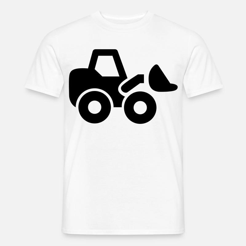 Bagger - Männer T-Shirt - Weiß