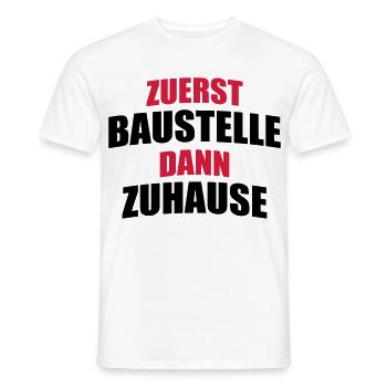 build a house - Men's T-Shirt - white - Front - AI Model Male 178 dark (178cm)