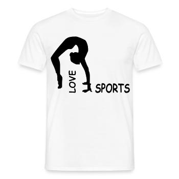 sports - Men's T-Shirt - white - Front - AI Model Male 178 dark (178cm)