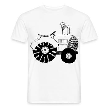 Tracteur chic - tracteur - tracteur - Bulldog - T-shirt homme - blanc - Devant - AI Model Male 178 dark (178cm)