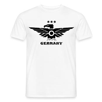 Adler Deutschland Germany schwarz black - Männer T-Shirt - Weiß - Vorne - AI Model Male 178 dark (178cm)