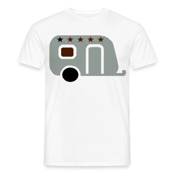 campen - Männer T-Shirt - Weiß - Vorne - AI Model Male 178 dark (178cm)