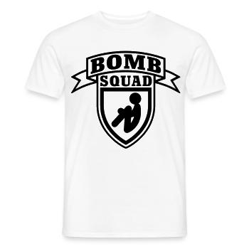 Bomb Squad - T-shirt homme - blanc - Devant - AI Model Male 178 dark (178cm)