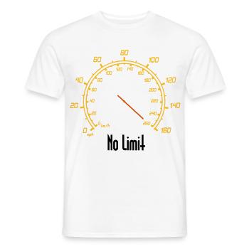 Compteur de vitesse, sans limite - T-shirt homme - blanc - Devant - AI Model Male 178 dark (178cm)