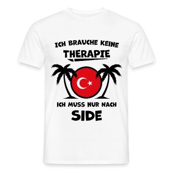 Side Türkei – Türkische Riviera - Männer T-Shirt - Weiß - Vorne - AI Model Male 178 dark (178cm)
