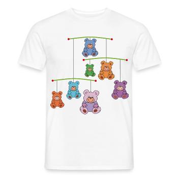 Mobilé mit Teddybären - Männer T-Shirt - Weiß - Vorne - AI Model Male 178 dark (178cm)