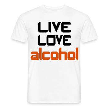 alkohol - Männer T-Shirt - Weiß - Vorne - AI Model Male 178 dark (178cm)