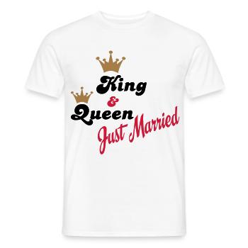 hochzeit - Männer T-Shirt - Weiß - Vorne - AI Model Male 178 dark (178cm)