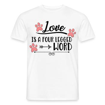 Chien - T-shirt homme - blanc - Devant - AI Model Male 178 dark (178cm)