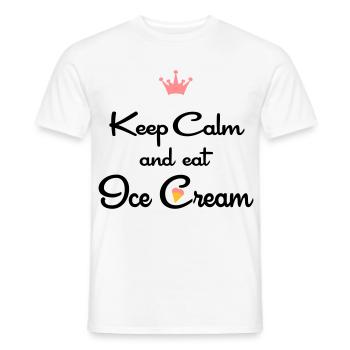 eis - Männer T-Shirt - Weiß - Vorne - AI Model Male 178 dark (178cm)