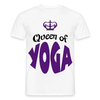 yoga - Men's T-Shirt - white - Front - AI Model Male 178 dark (178cm)