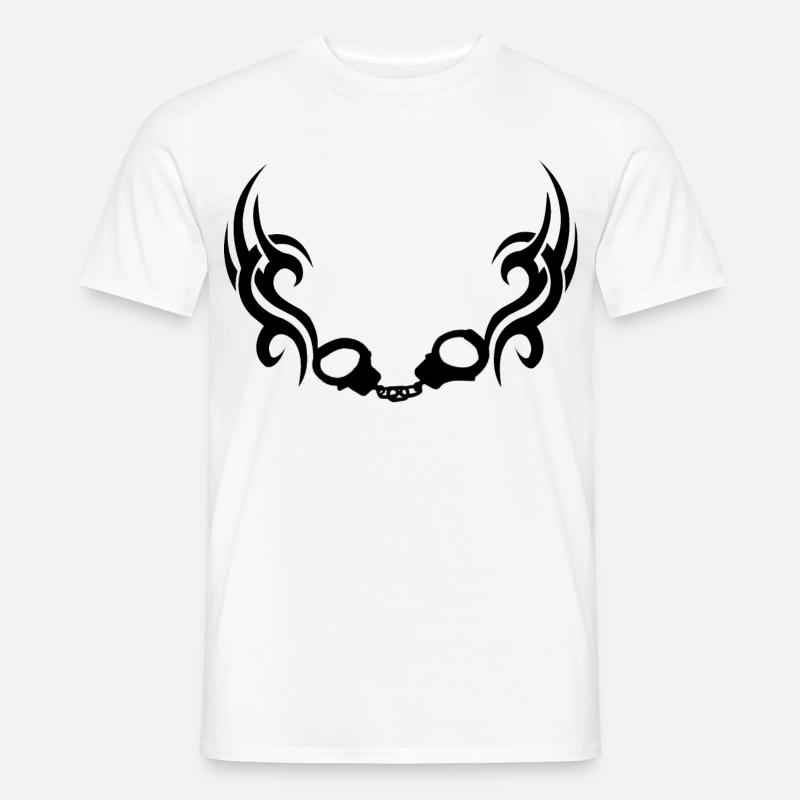 Handschellentrible - Männer T-Shirt - Weiß