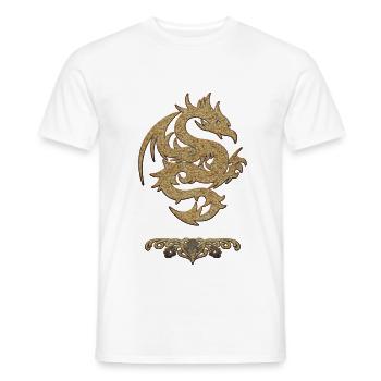 Wonderful Chinese dragon - Men's T-Shirt - white - Front - AI Model Male 178 dark (178cm)
