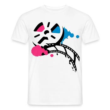 Alte Filmrolle mit Film im Graffiti Stil - Männer T-Shirt - Weiß - Vorne - AI Model Male 178 dark (178cm)