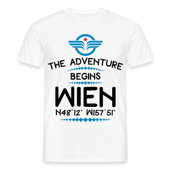 Vienne - T-shirt homme - blanc - Devant - AI Model Male 178 dark (178cm)