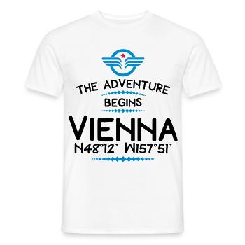 Vienne - T-shirt homme - blanc - Devant - AI Model Male 178 dark (178cm)