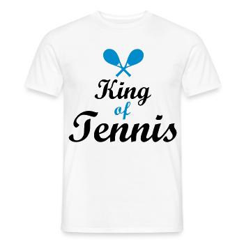 tennis - T-shirt homme - blanc - Devant - AI Model Male 178 dark (178cm)