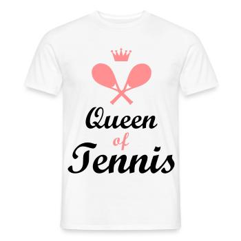 tennis - Men's T-Shirt - white - Front - AI Model Male 178 dark (178cm)