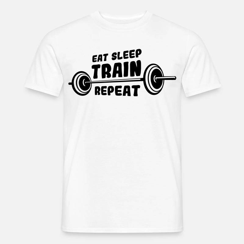 Bodybuilder Spruch - Männer T-Shirt - Weiß