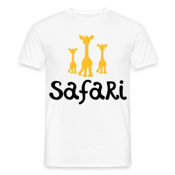 safari - Men's T-Shirt - white - Front - AI Model Male 178 dark (178cm)