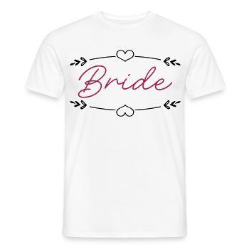 Bride - Men's T-Shirt - white - Front - AI Model Male 178 dark (178cm)