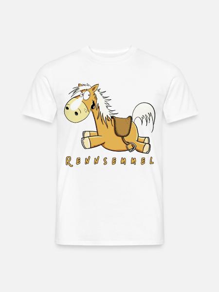 Rennsemmel Galopp Pferd I Pony Kinder Geschenk - Männer T-Shirt - Weiß