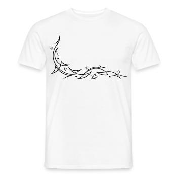 Tribal with stars - Men's T-Shirt - white - Front - AI Model Male 178 dark (178cm)