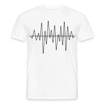 sound waves - Men's T-Shirt - white - Front - AI Model Male 178 dark (178cm)