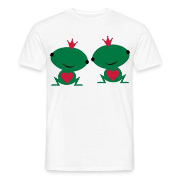 deux sont amoureux - T-shirt homme - blanc - Devant - AI Model Male 178 dark (178cm)