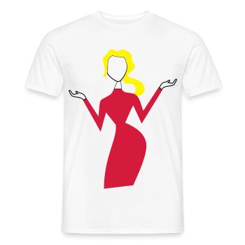 frau - Männer T-Shirt - Weiß - Vorne - AI Model Male 178 dark (178cm)