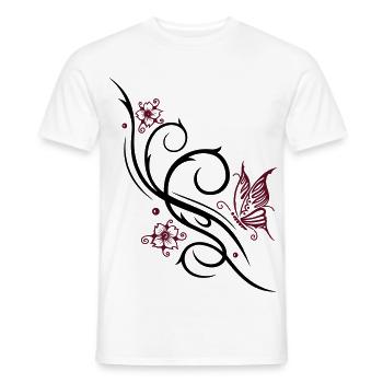 Fleurs de cerisier, fleurs de cerisier - T-shirt homme - blanc - Devant - AI Model Male 178 dark (178cm)