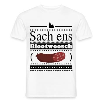 Kölner Blutwurst Cartoon Design - Männer T-Shirt - Weiß - Vorne - AI Model Male 178 dark (178cm)