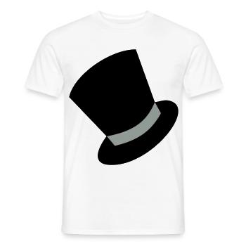 zylinder - Männer T-Shirt - Weiß - Vorne - AI Model Male 178 dark (178cm)