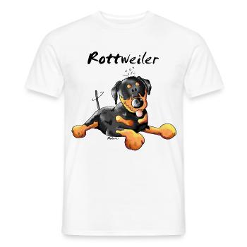 Sweet Rottweiler - Dog - Dogs - Men's T-Shirt - white - Front - AI Model Male 178 dark (178cm)