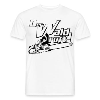 Motorsäge , Kaminholz , Old School ,Wald Holz (25) - Männer T-Shirt - Weiß - Vorne - AI Model Male 178 dark (178cm)